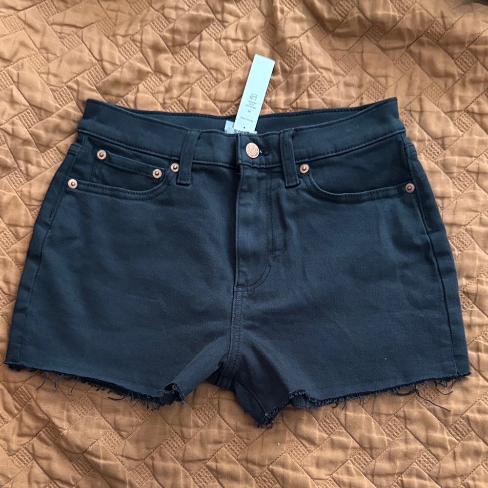 NWT Victoria's Secret PINK Women's Black Denim Shorts Size 25 XS Small